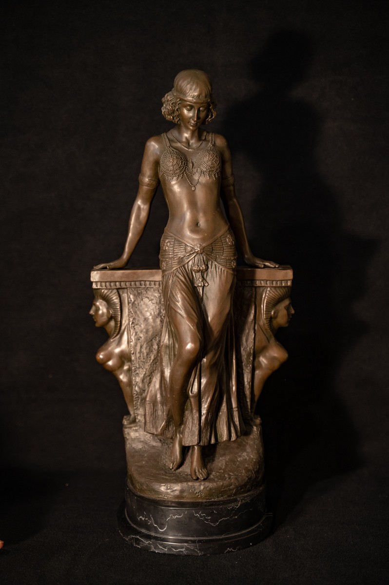 Young Oriental Woman In Bronze