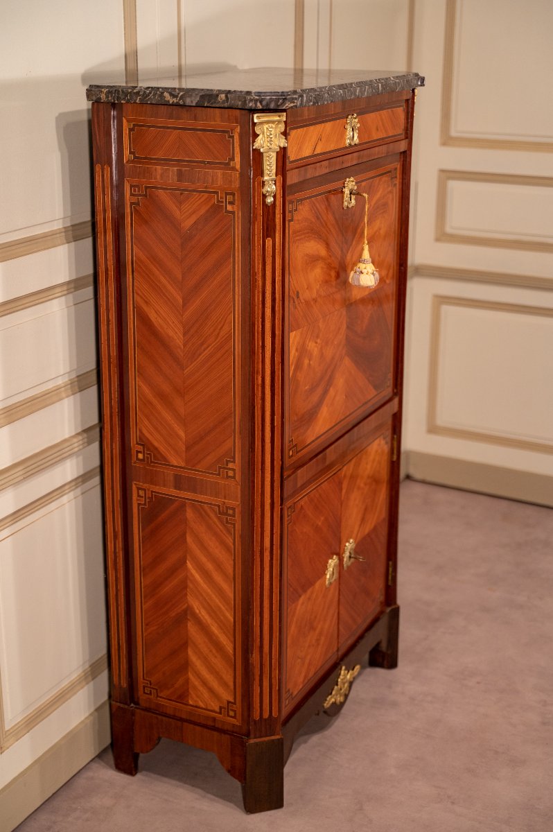 Louis XVI Period Lady's Secretary Stamped J.birkle-photo-4
