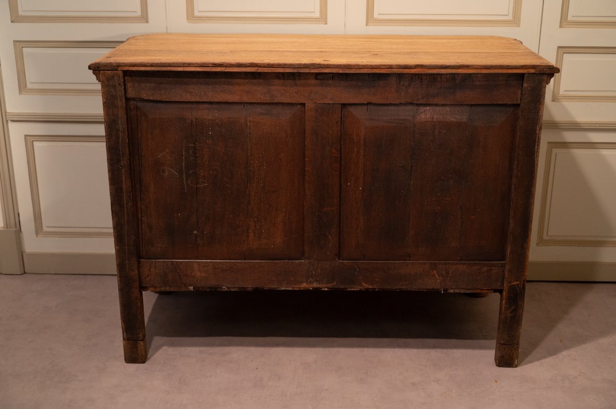 Sturdy Louis XV Oak Chest Of Drawers-photo-1