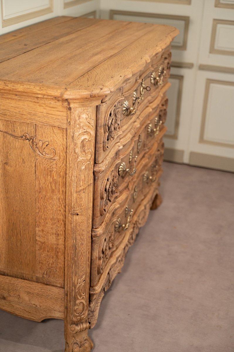Sturdy Louis XV Oak Chest Of Drawers-photo-2