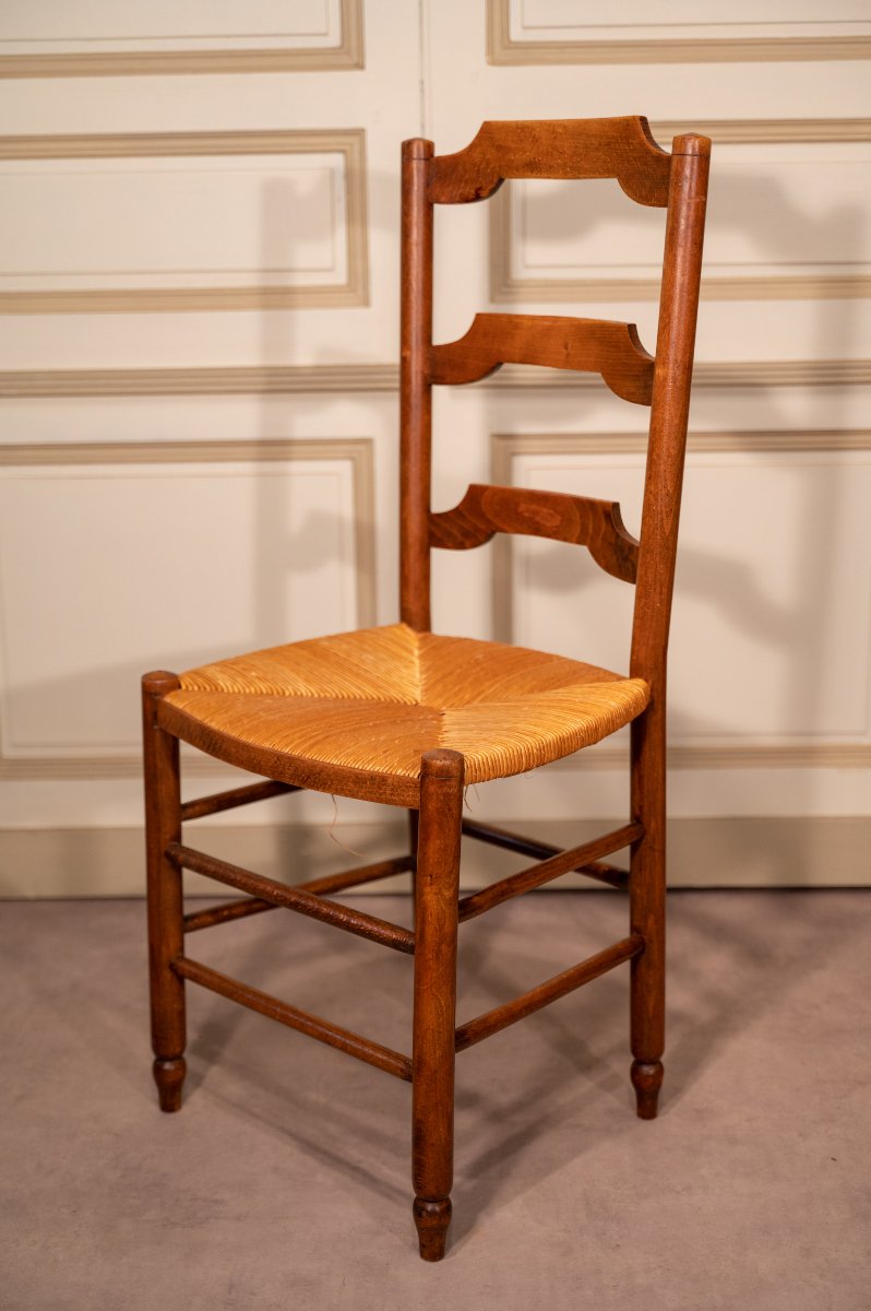 Set Of Eight Straw Chairs-photo-1