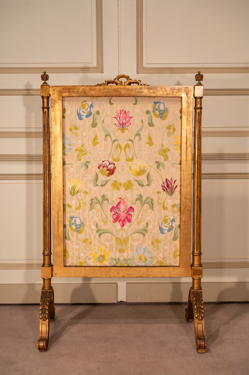 Pare feu, écran de cheminée Napoléon III