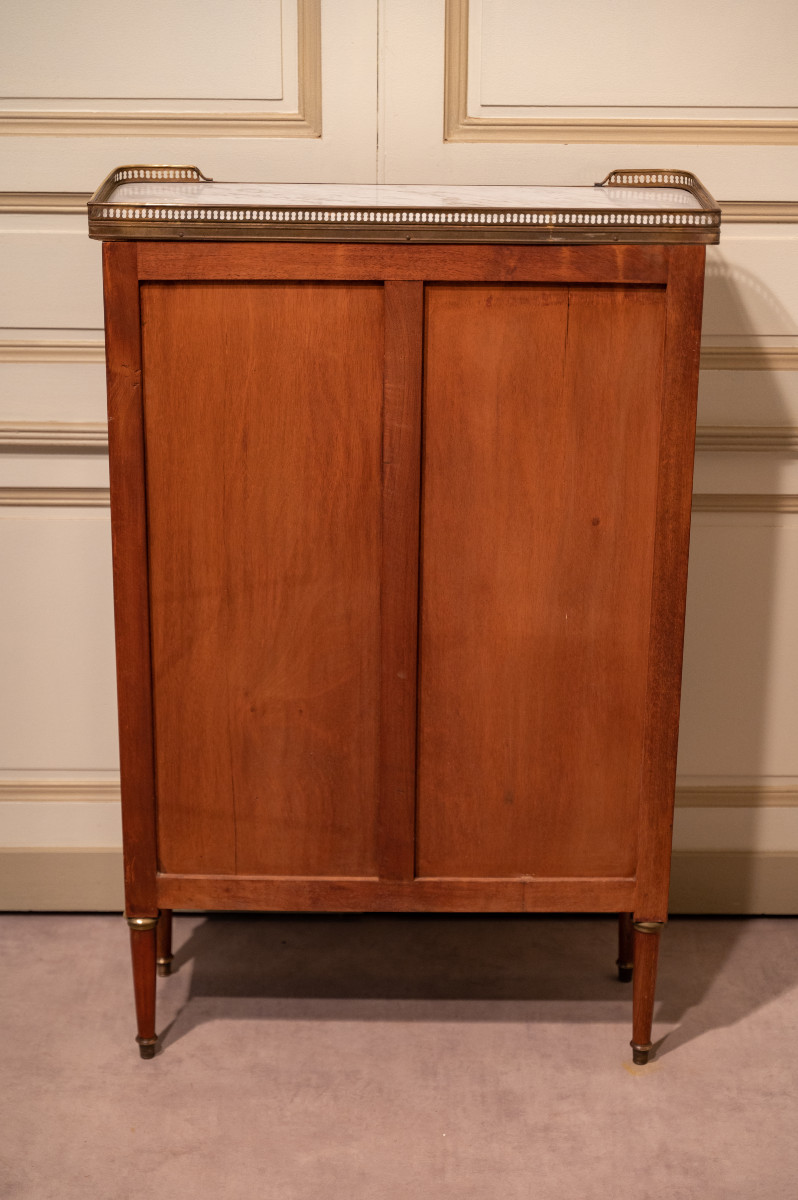 Bibus, petite bibliothèque en acajou de style Louis XVI-photo-1