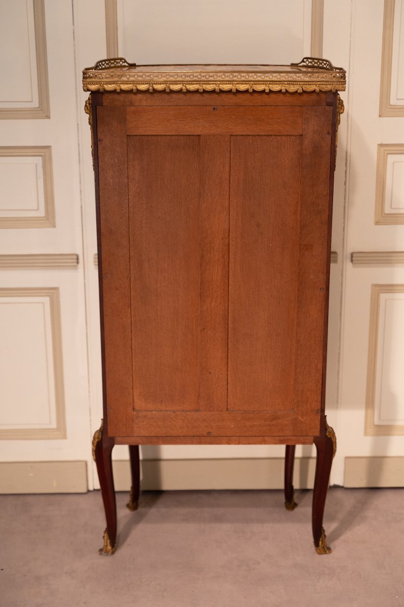 Vitrine galbée en acajou, Napoléon III-photo-4