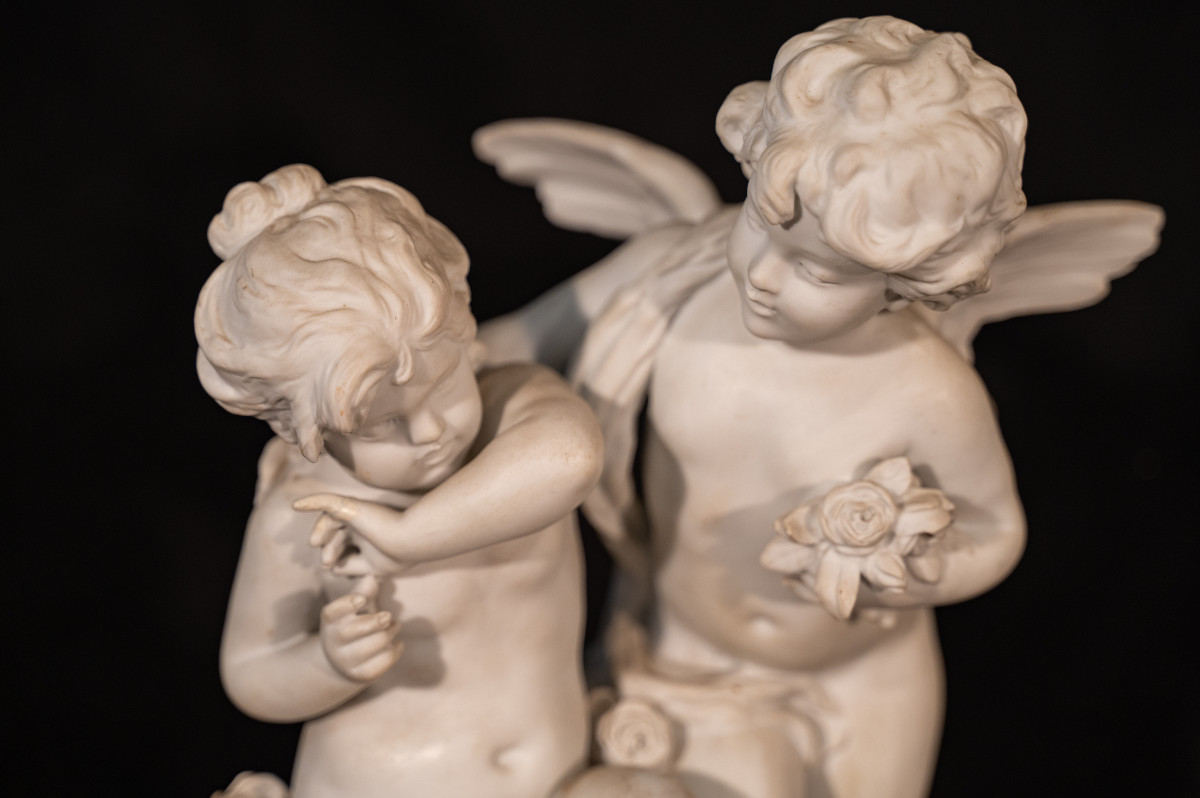 Groupe en biscuit d'hippolyte Moreau