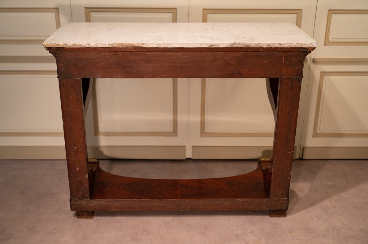 Restoration Period Mahogany Console Table-photo-1