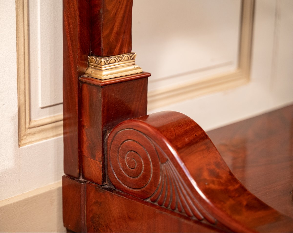 Restoration Period Mahogany Console Table-photo-3