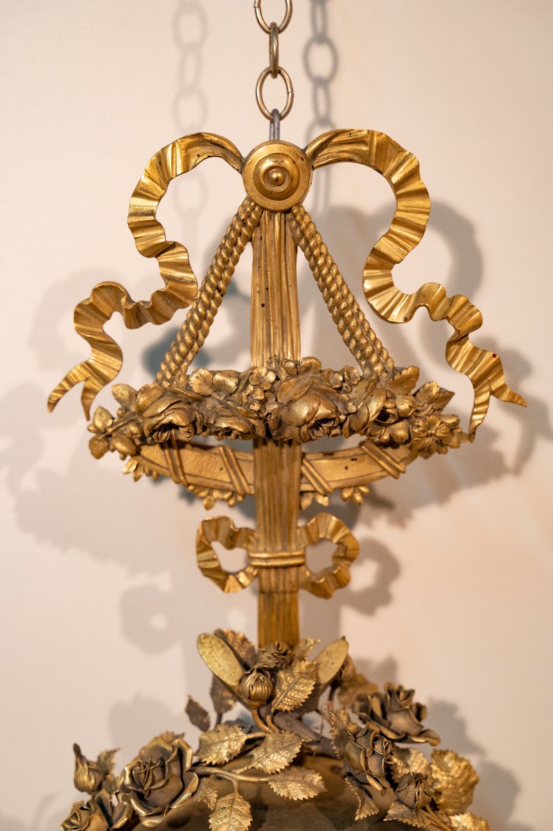 Louis XVI Style Bronze Alcove Cartel Clock-photo-2
