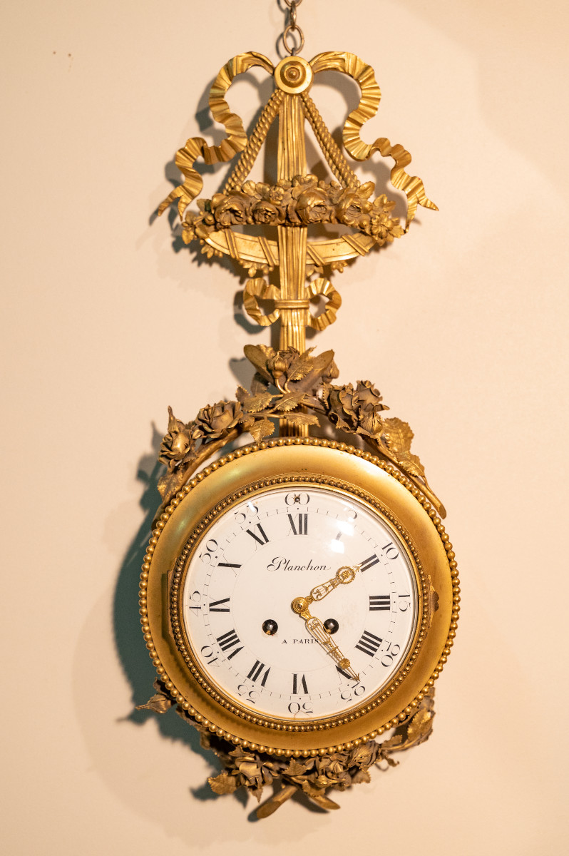 Louis XVI Style Bronze Alcove Cartel Clock