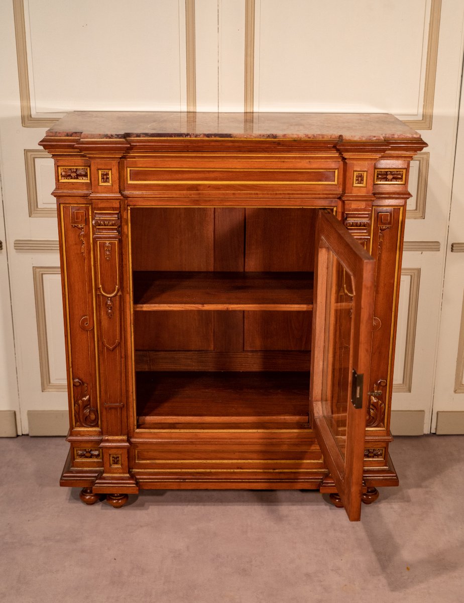 Buffet à hauteur d'appui en noyer, époque fin 19ème-photo-3