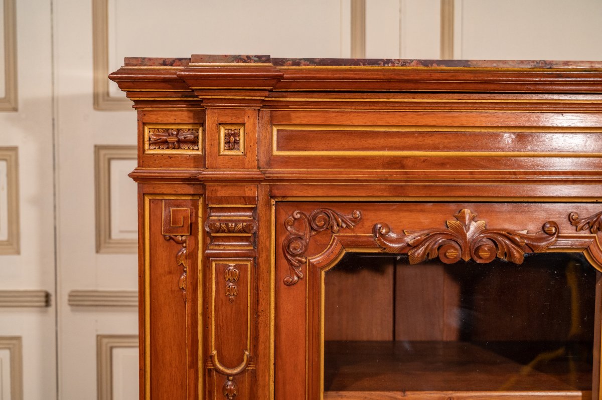 Buffet à hauteur d'appui en noyer, époque fin 19ème-photo-4