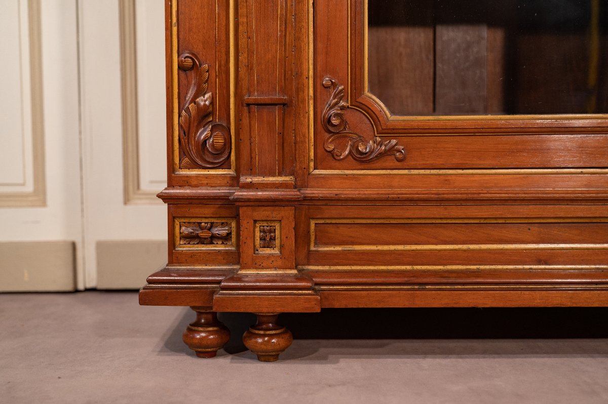 Buffet à hauteur d'appui en noyer, époque fin 19ème-photo-2