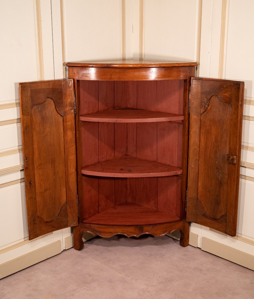 Louis XV Style Curved Corner Cabinet-photo-2