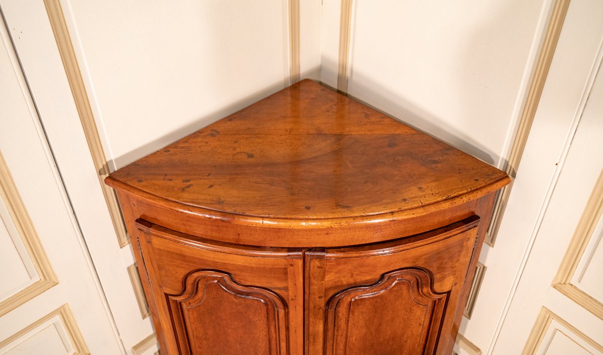 Louis XV Style Curved Corner Cabinet-photo-4