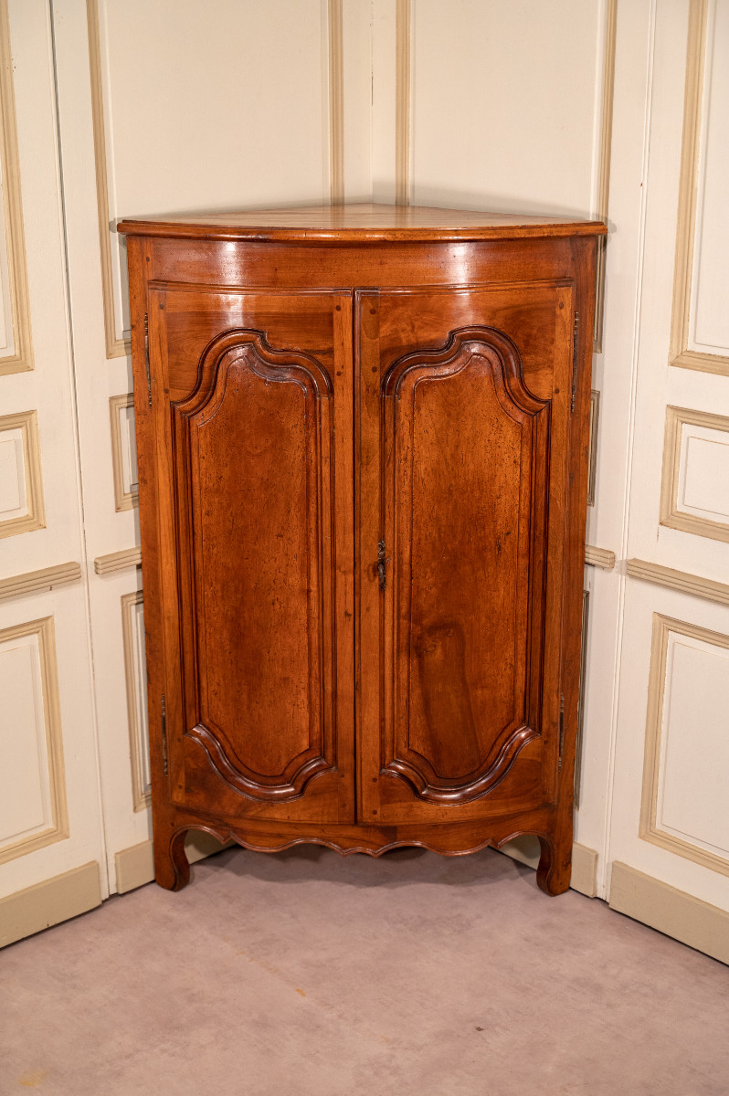 Louis XV Style Curved Corner Cabinet