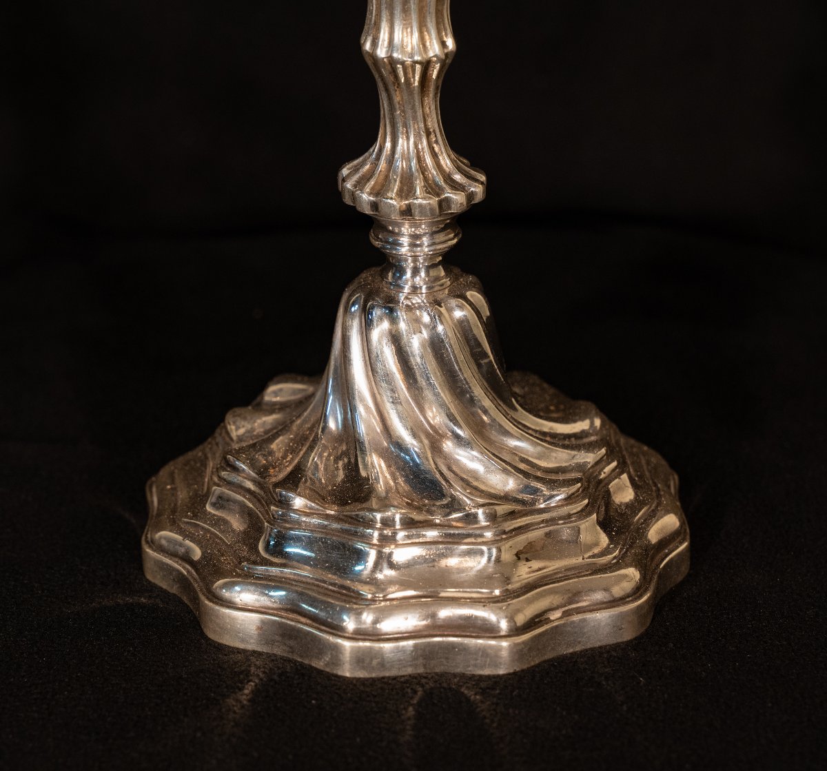 Large Silvered Bronze Candelabra-photo-4