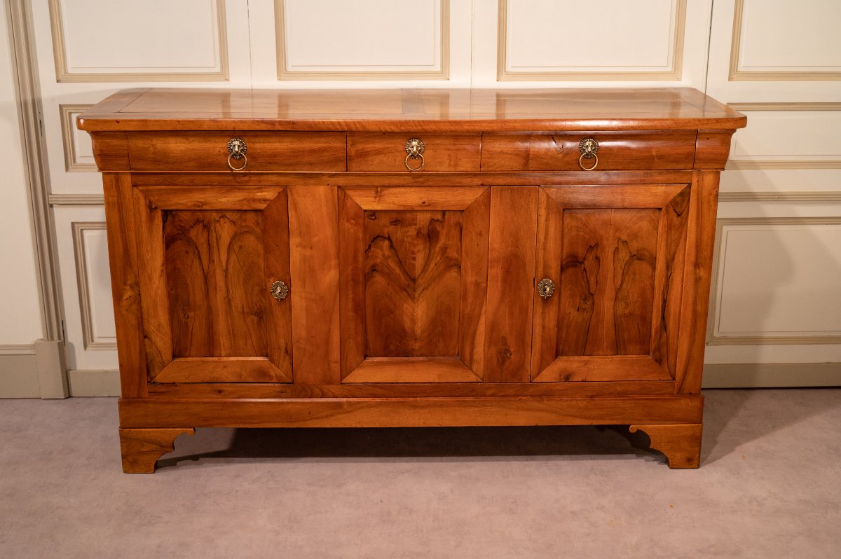 Restoration-style Sideboard In Light Walnut, Mid-19th Century-photo-4