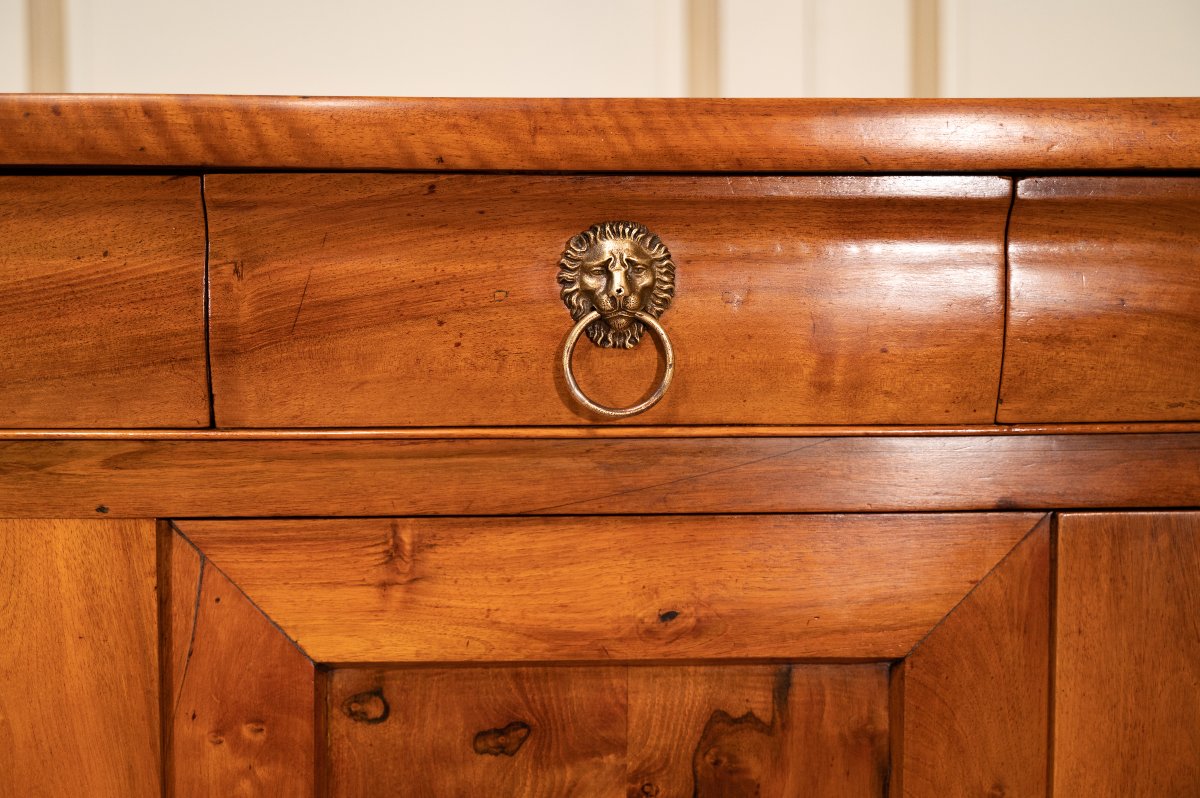 Restoration-style Sideboard In Light Walnut, Mid-19th Century-photo-2