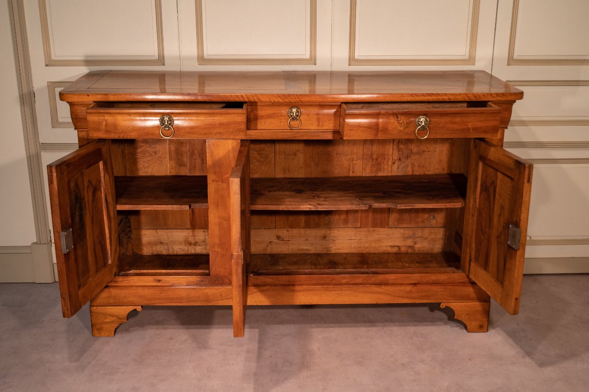 Restoration-style Sideboard In Light Walnut, Mid-19th Century-photo-4