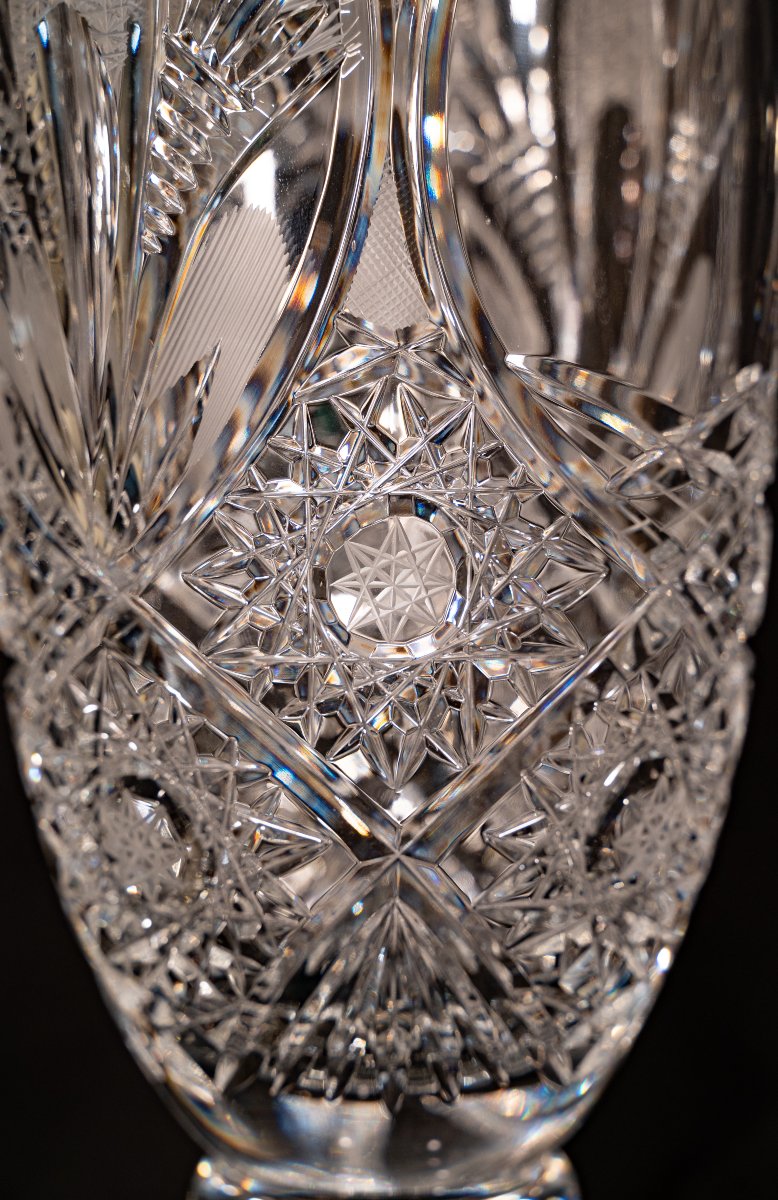 A Fine Pair Of Cut Crystal Vases-photo-1