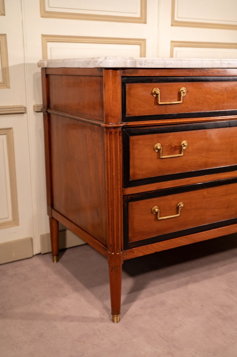 Commode Louis XVI en acajou-photo-2