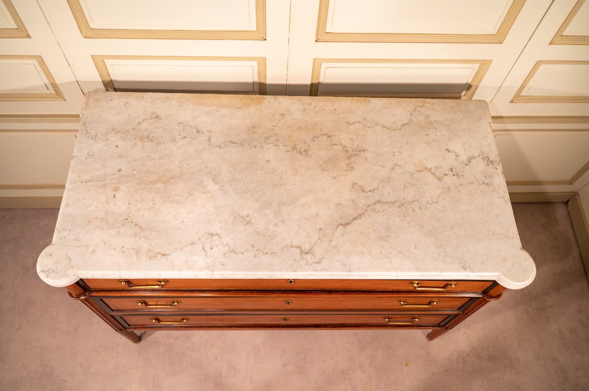Commode Louis XVI en acajou-photo-4