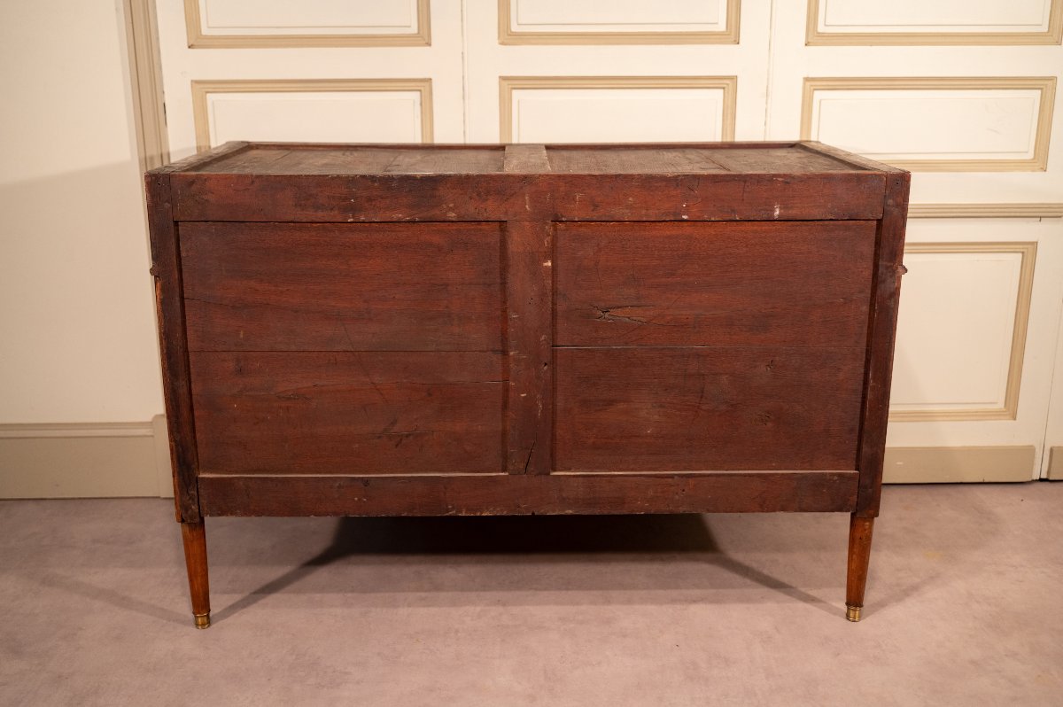 Commode Louis XVI en acajou-photo-4