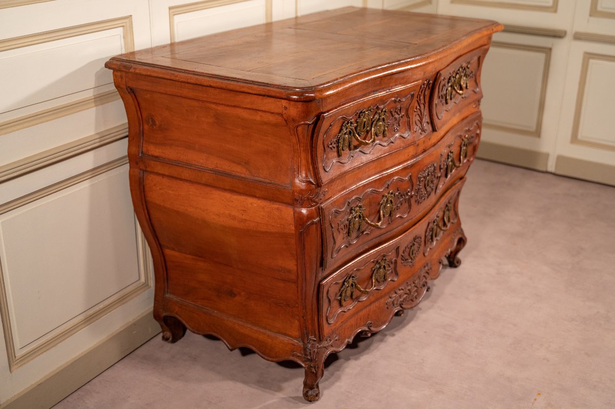 18th-century Louis XV Walnut Chest Of Drawers-photo-2