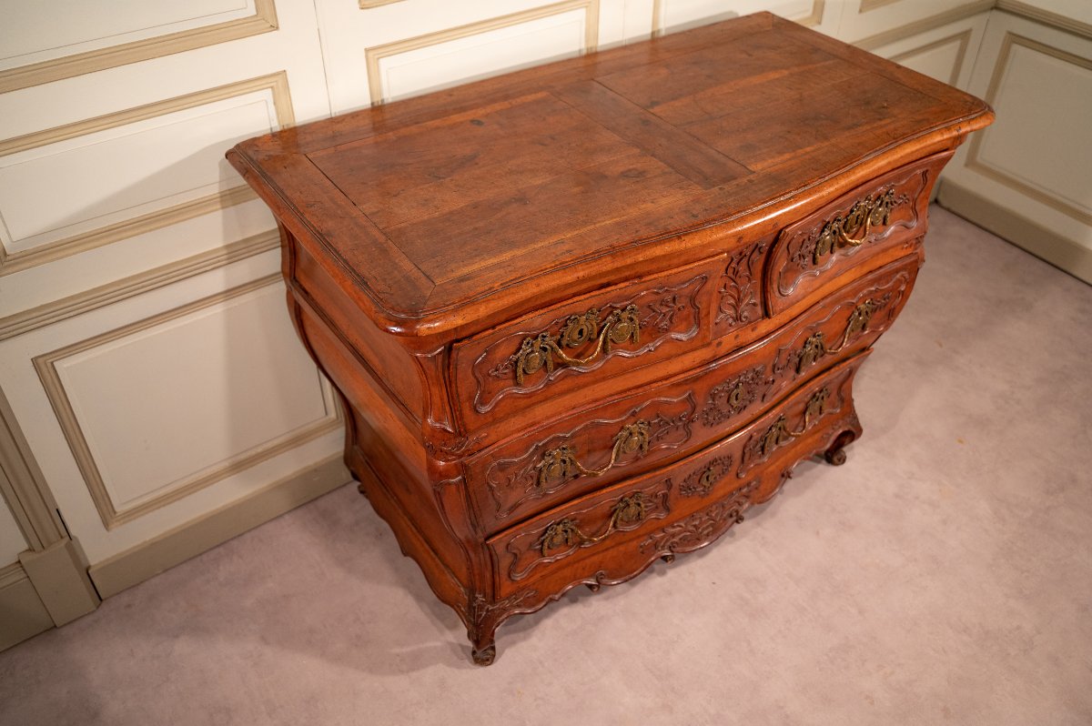 18th-century Louis XV Walnut Chest Of Drawers-photo-3