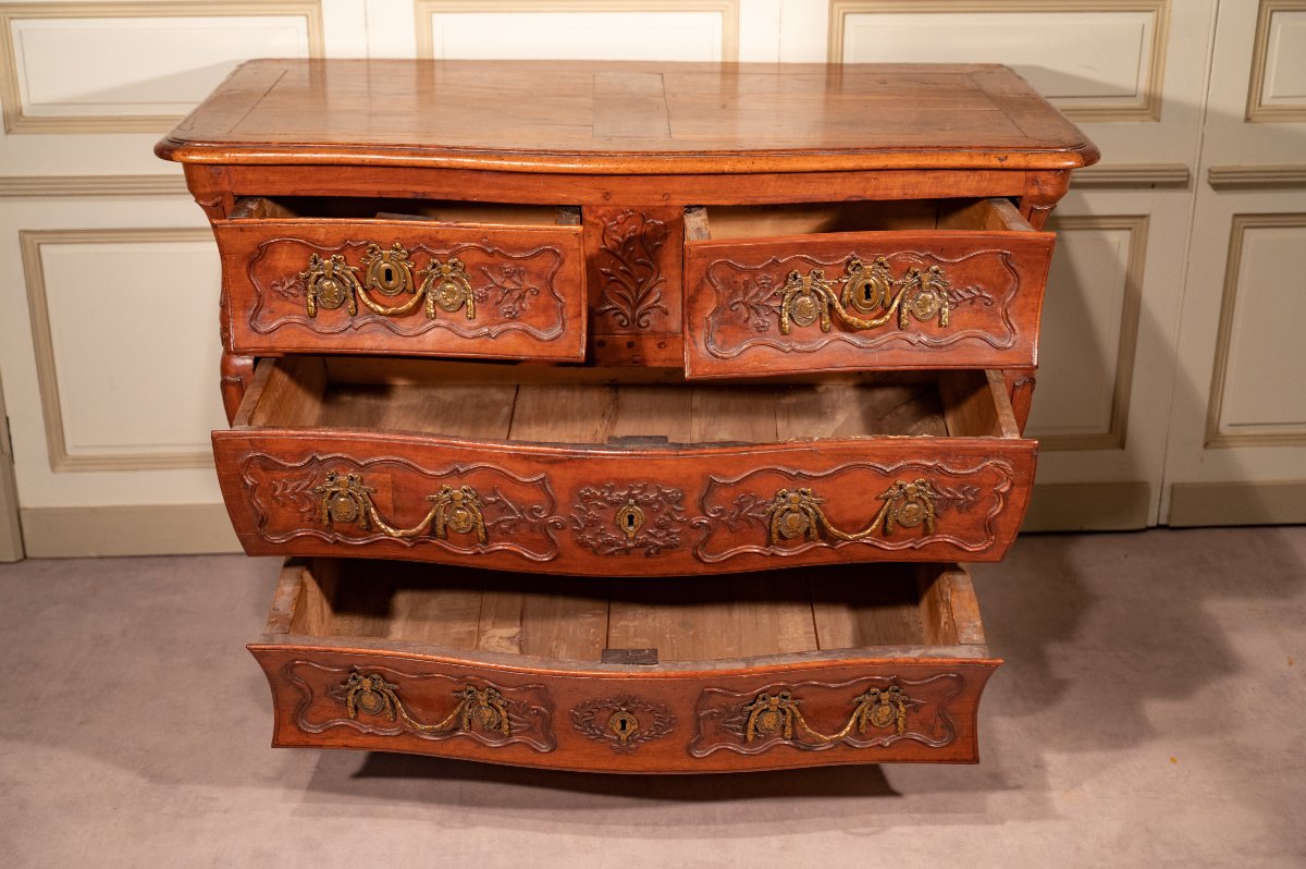 18th-century Louis XV Walnut Chest Of Drawers-photo-4