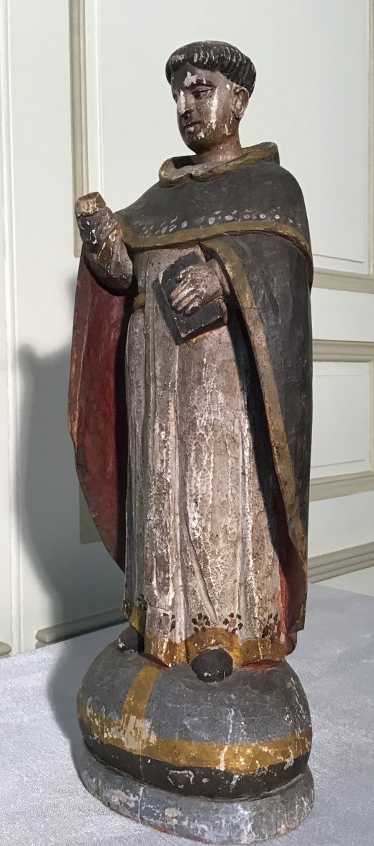Religious Character Sculpture Polychrome Wood-photo-2