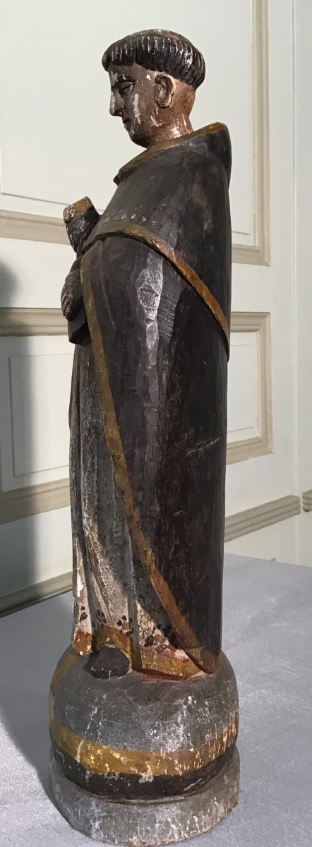 Religious Character Sculpture Polychrome Wood-photo-3