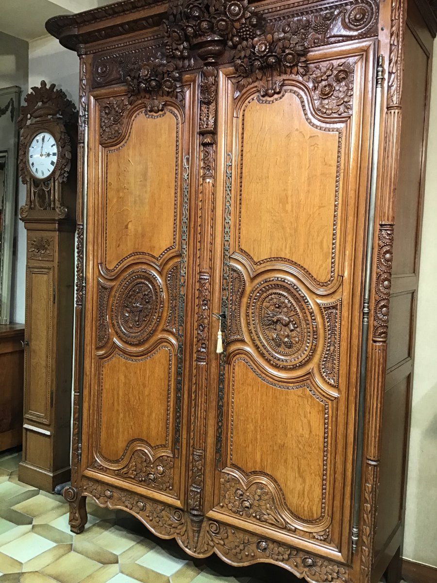 Armoire De Mariage Normande En Chêne de la région de Bayeux-photo-3