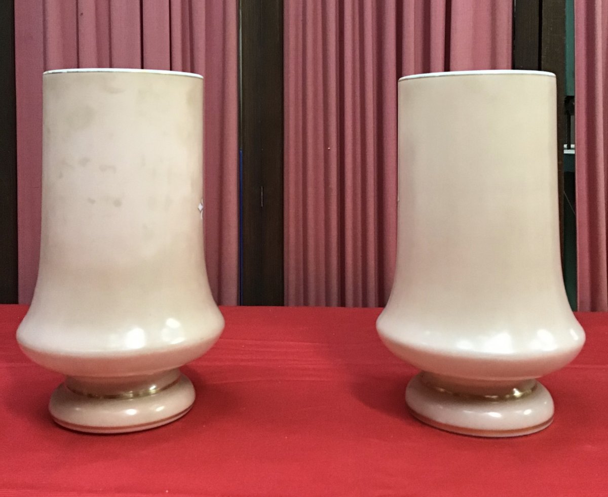 Pair Of Opaline Vases, 19th-photo-4