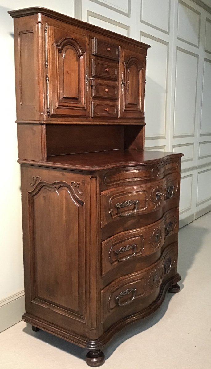 Commode De Sacristie En Chêne Travail Normand Fin XVIIIème-photo-2