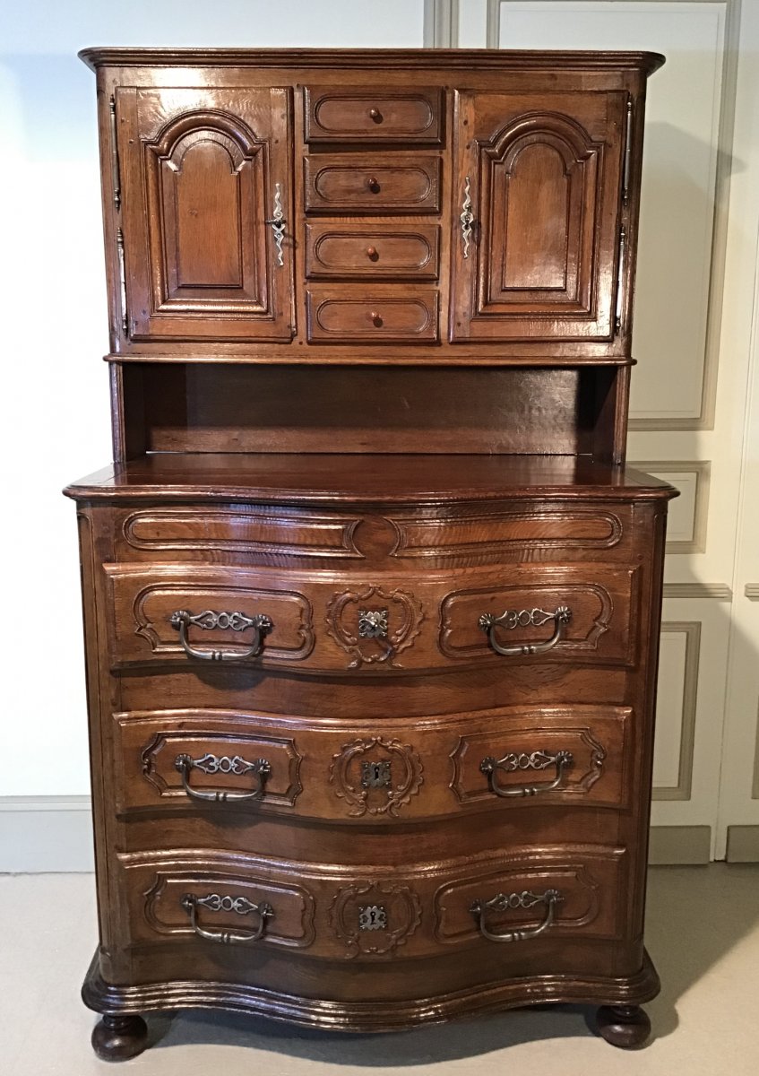Commode De Sacristie En Chêne Travail Normand Fin XVIIIème
