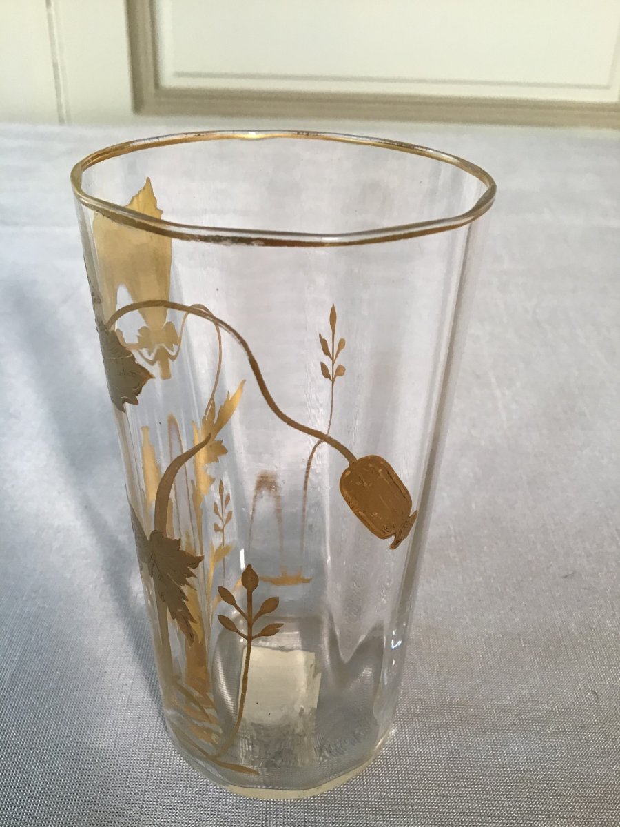 Verre En Cristal Art Nouveau, Epoque 1900-photo-3