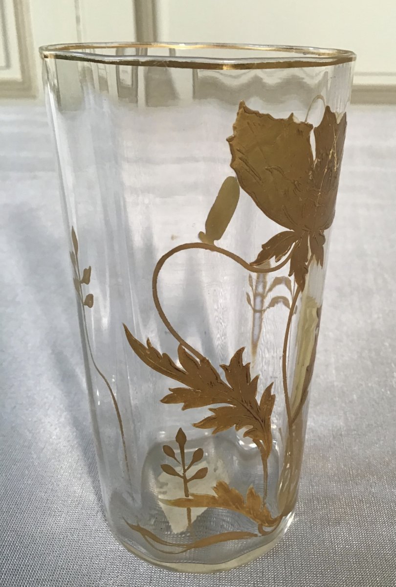 Verre En Cristal Art Nouveau, Epoque 1900-photo-4