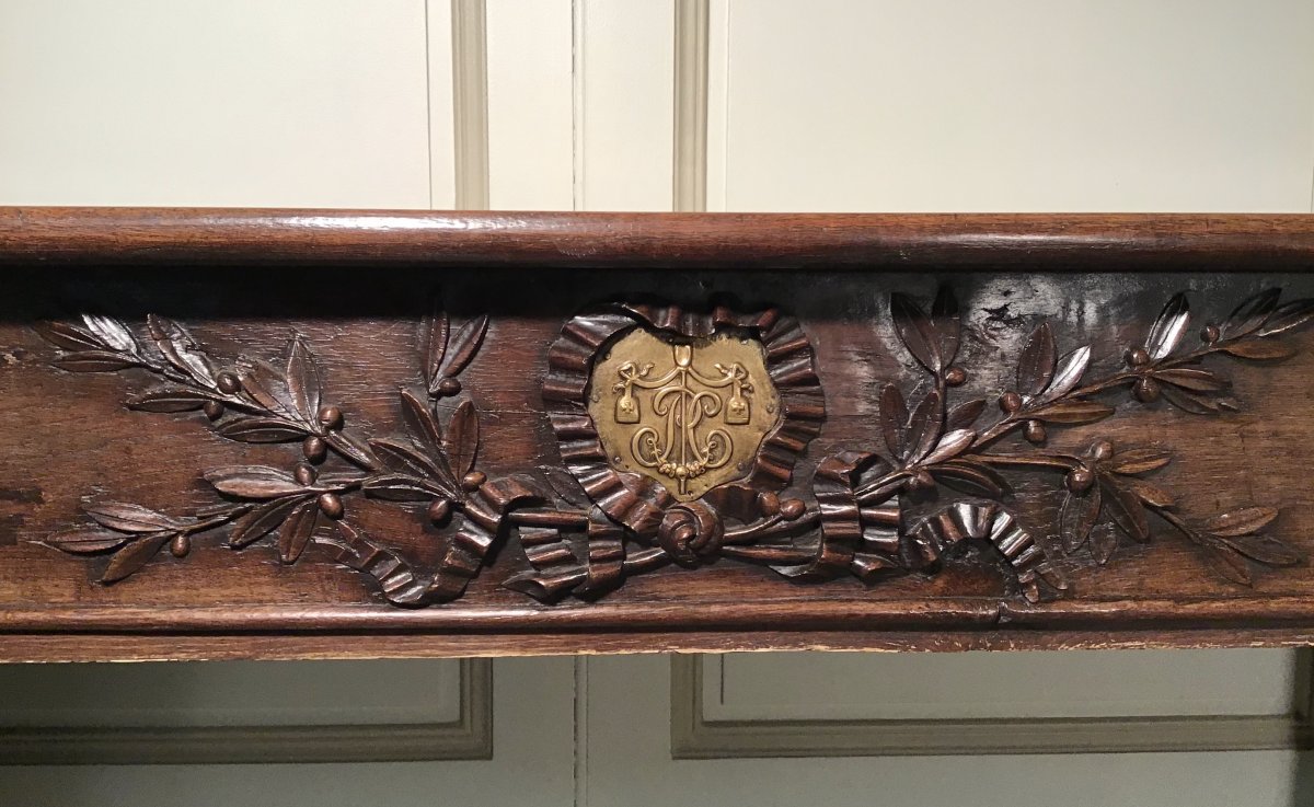 Fireplace In Oak Norman Work XVIIIth Century-photo-3