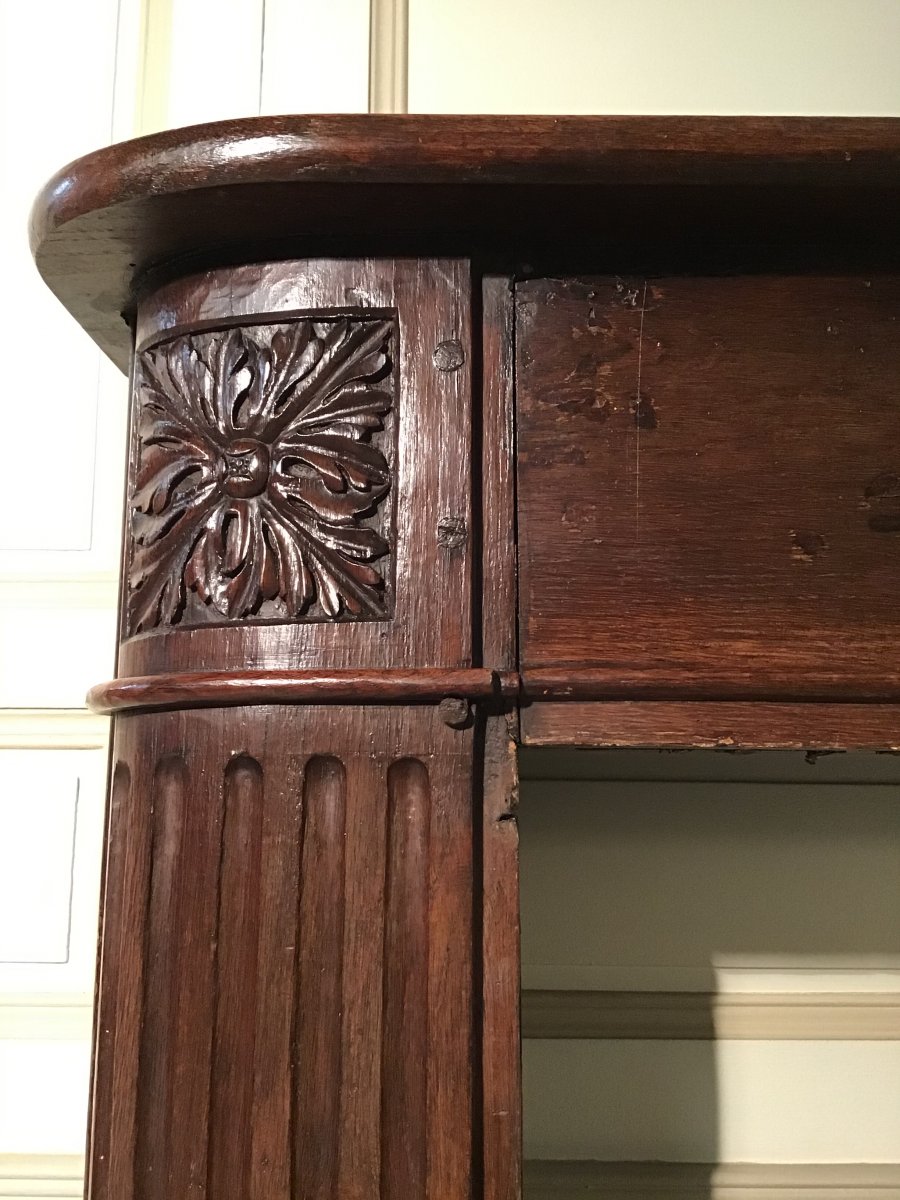 Fireplace In Oak Norman Work XVIIIth Century-photo-1