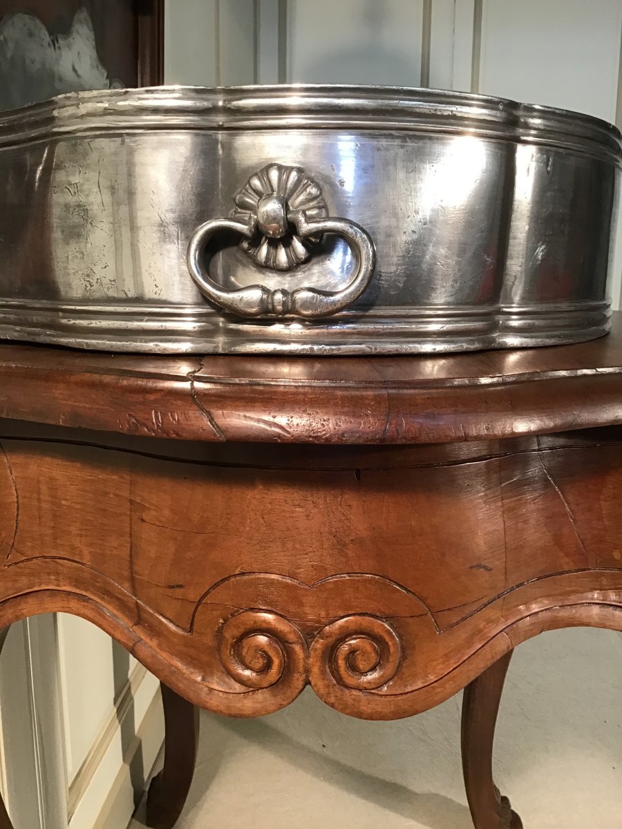 Fountain In Pewter And Walnut Work From The South Of France 18th Time-photo-4