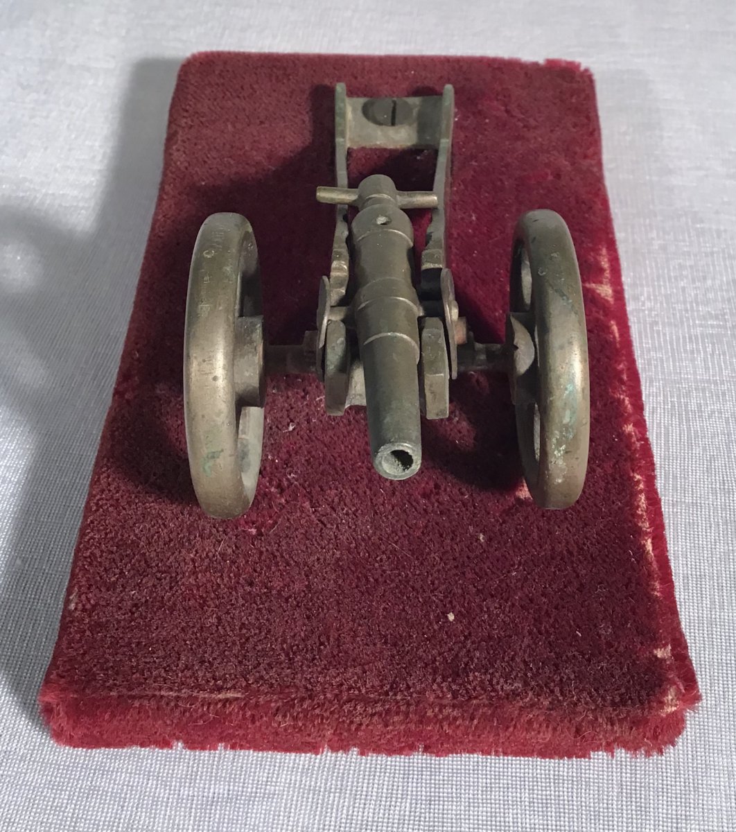 19th Century Bronze Miniature Canon-photo-3