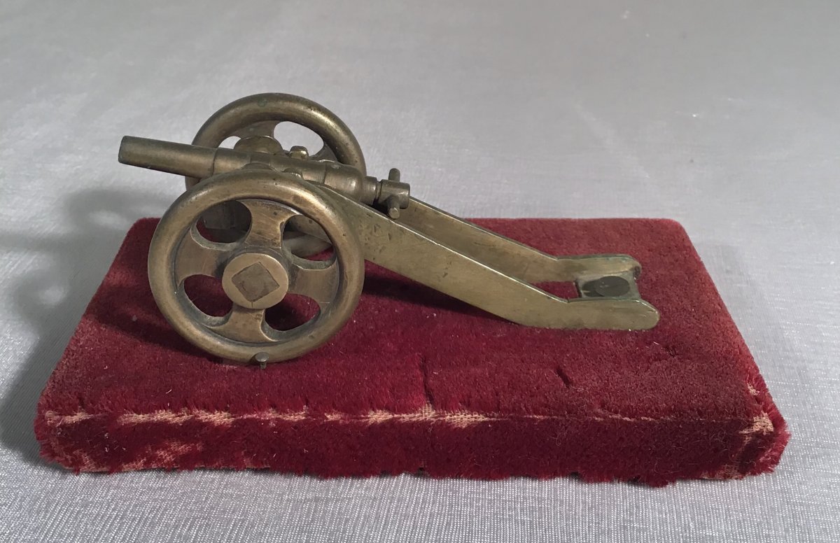 19th Century Bronze Miniature Canon-photo-4