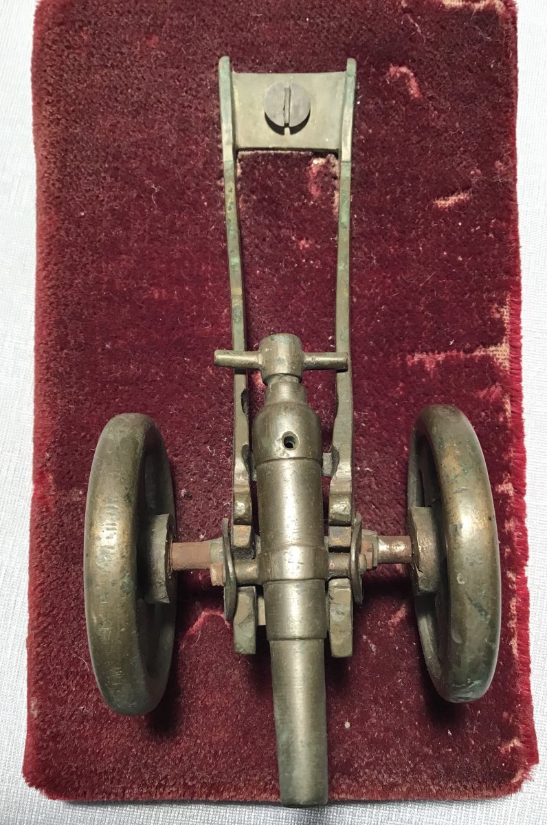 19th Century Bronze Miniature Canon-photo-2