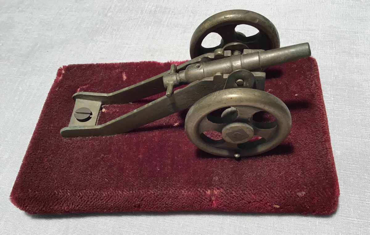 19th Century Bronze Miniature Canon