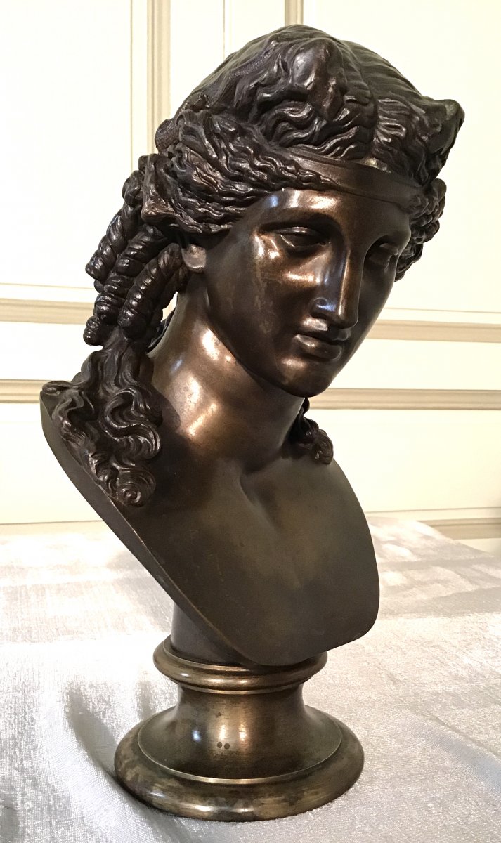 Buste D’ariane En Bronze, Epoque Fin 19ème.-photo-3