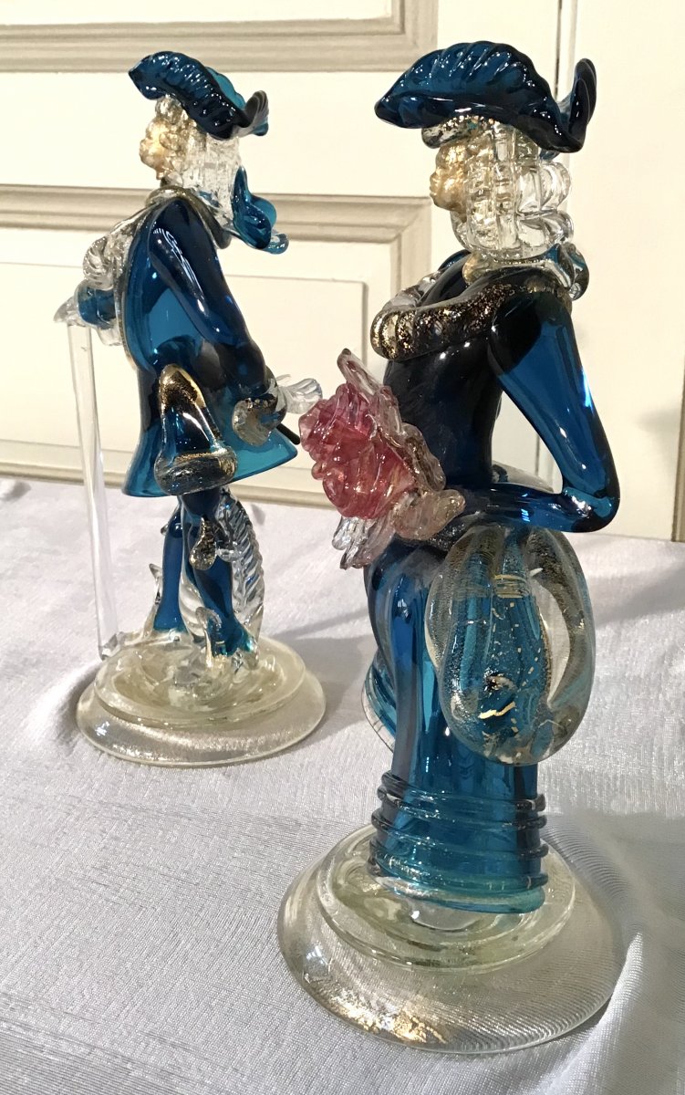 Danseurs En Verre De Murano Circa 1950-1960-photo-2