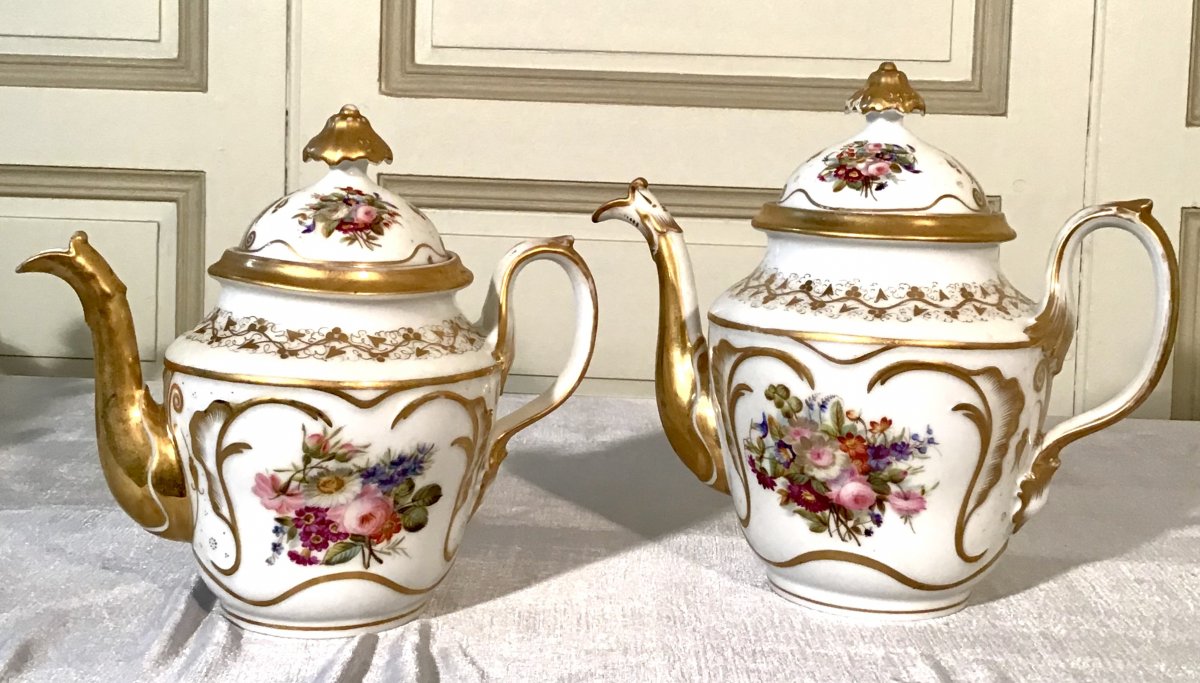 Partie De Service En Porcelaine De Paris, Style Louis Philippe, 19ème -photo-2