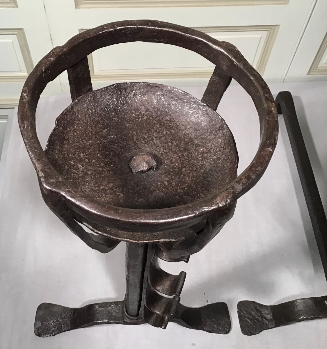 Pair Of Landiers, Iron, Late 18th Century-photo-3