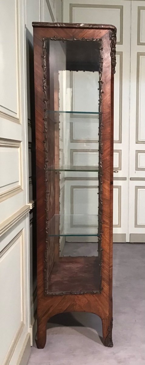 Louis XV Style Salon Showcase, Rosewood, Late 19th Century-photo-1